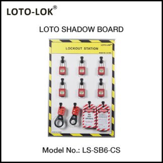LOCKOUT_TAGOUT_SHADOW_BOARD_WITH_6_PADLOCKS_2_HASPS_20_TAGS_LS‐SB6‐CS