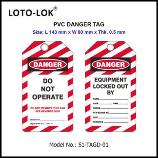 PVC DANGER TAGS Red White
