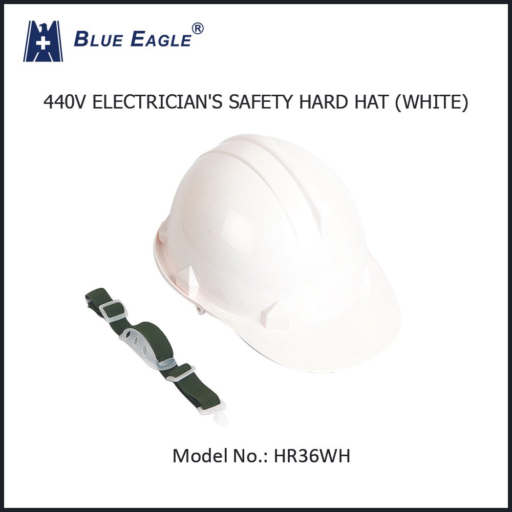 BLUE_EAGLE_440V_ELECTRICIAN_WHITE_SAFETY_HARD_HAT_WITH_CHIN_STRAP_HR36WH