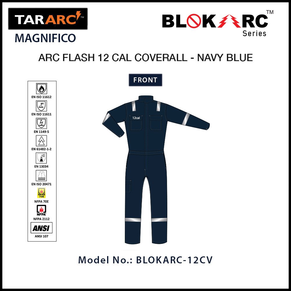 TARARC_MAGNIFICO_BLOKARC_SERIES_ARC_FLASH_12_CAL_COVERALL_FRONT_NAVY_BLUE