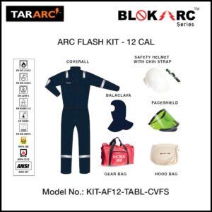 ARC FLASH KIT (MEN), ARC RATING: 12 CAL/CM² , HRC 2 (COVERALL, FACESHIELD, HARD HAT & BALACLAVA)